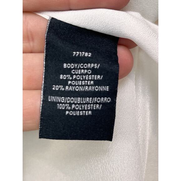 Cynthia Rowley‎ Textured Cocktail dress Womens 4 White Gold metallic Pockets NEW - Picture 11 of 12